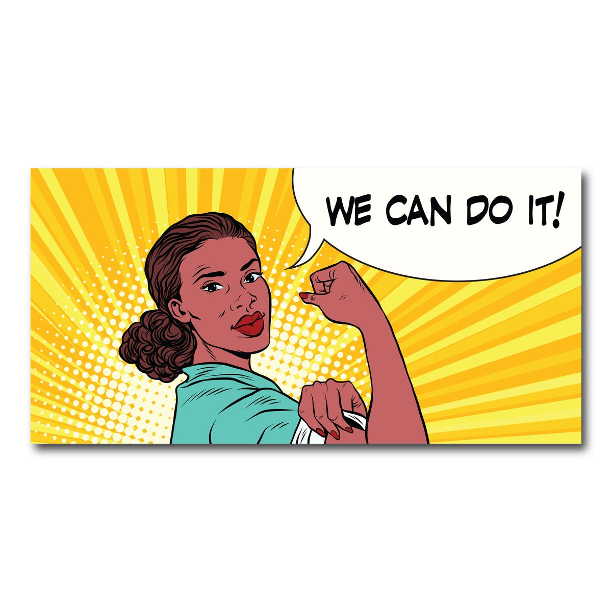 AUTO-MOCKUP WHITE | Comic We Can Do It | 1 Piece | Gallery Wrap Canvas | group=2x1