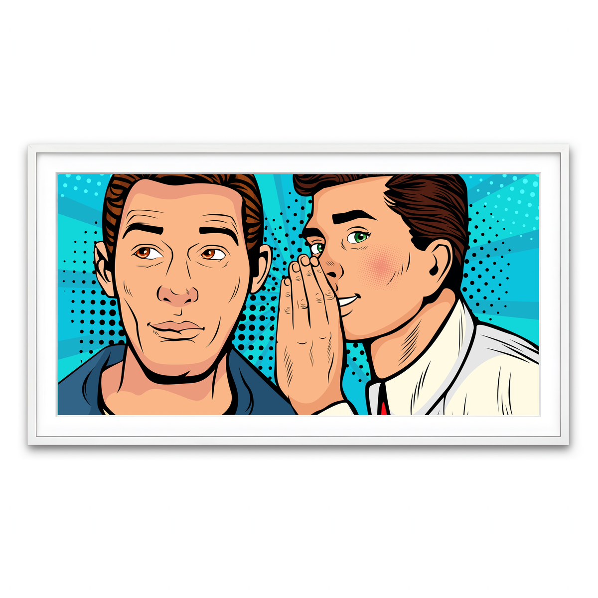 Framed Print 2x1 White