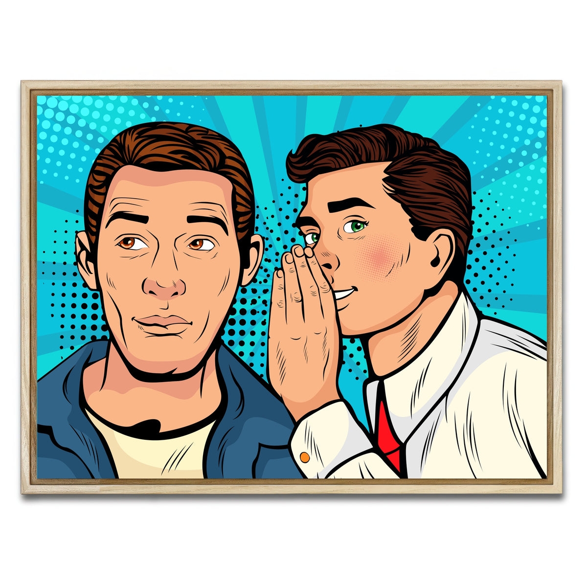 AUTO-MOCKUP WHITE | Comic Whisper | 1 Piece | Natural Framed Canvas | group=4x3