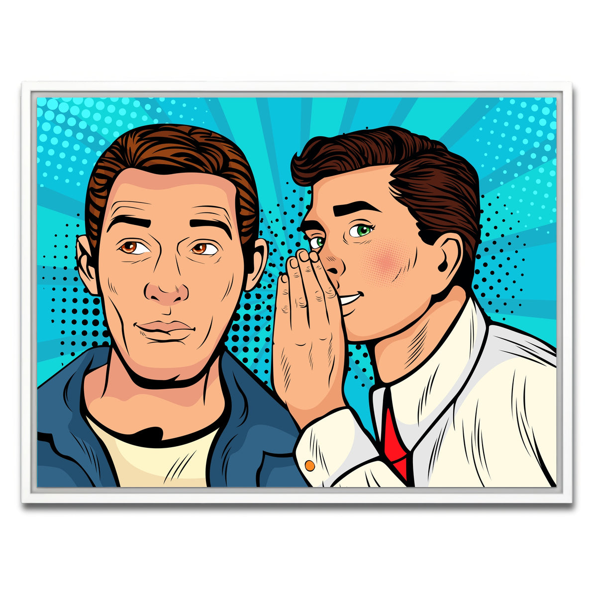 AUTO-MOCKUP WHITE | Comic Whisper | 1 Piece | White Framed Canvas | group=4x3