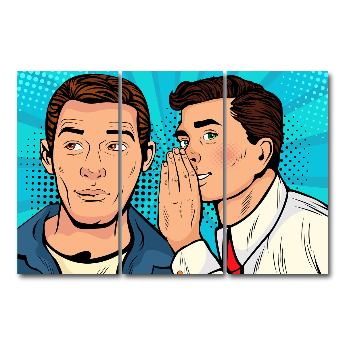 AUTO-MOCKUP WHITE | Comic Whisper | 3 Piece | Gallery Wrap Canvas | group=12x24