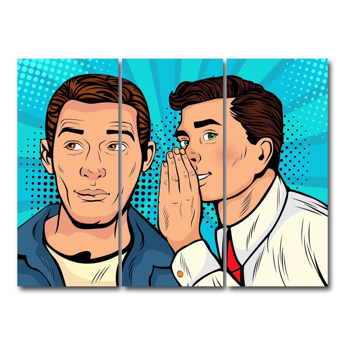 AUTO-MOCKUP WHITE | Comic Whisper | 3 Piece | Gallery Wrap Canvas | group=8x18