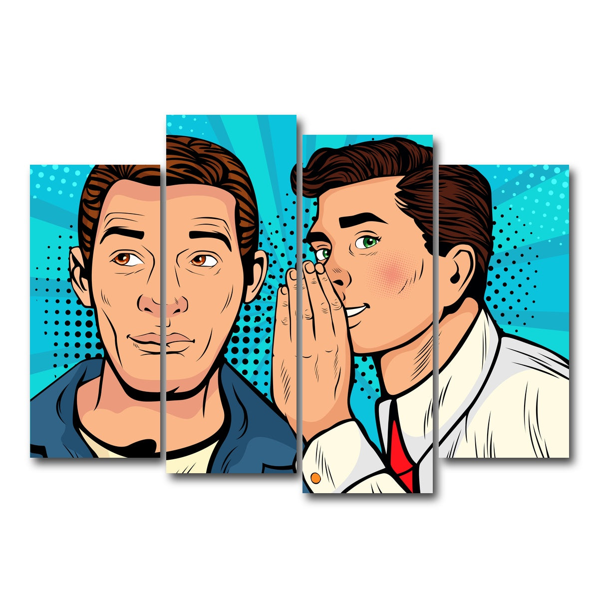 AUTO-MOCKUP WHITE | Comic Whisper | 4 Piece | Gallery Wrap Canvas | group=4_normal