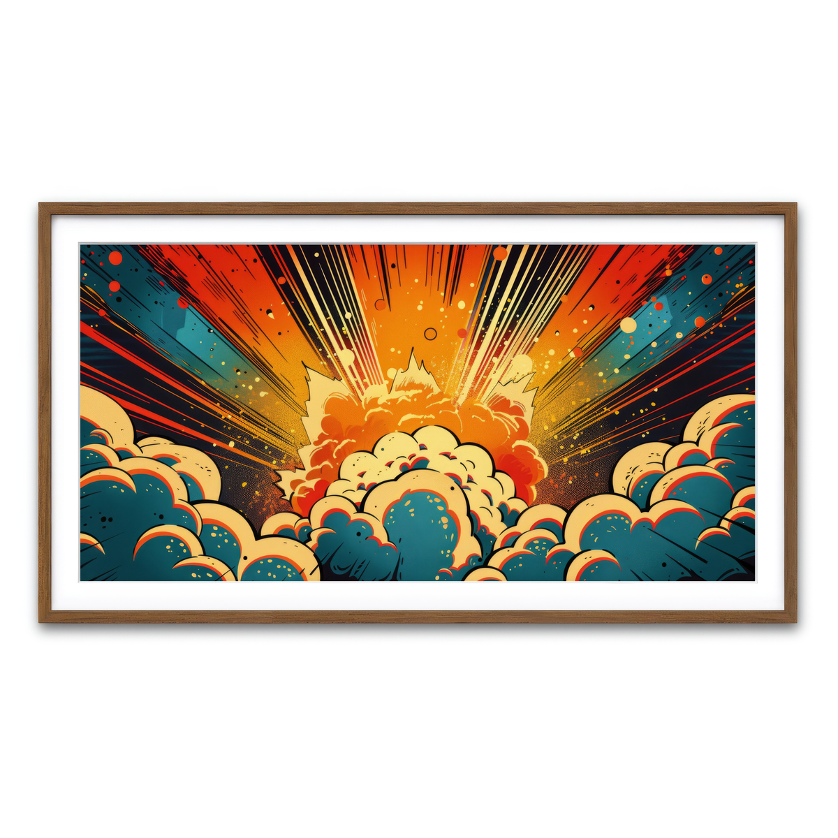 Framed Print 2x1 Walnut