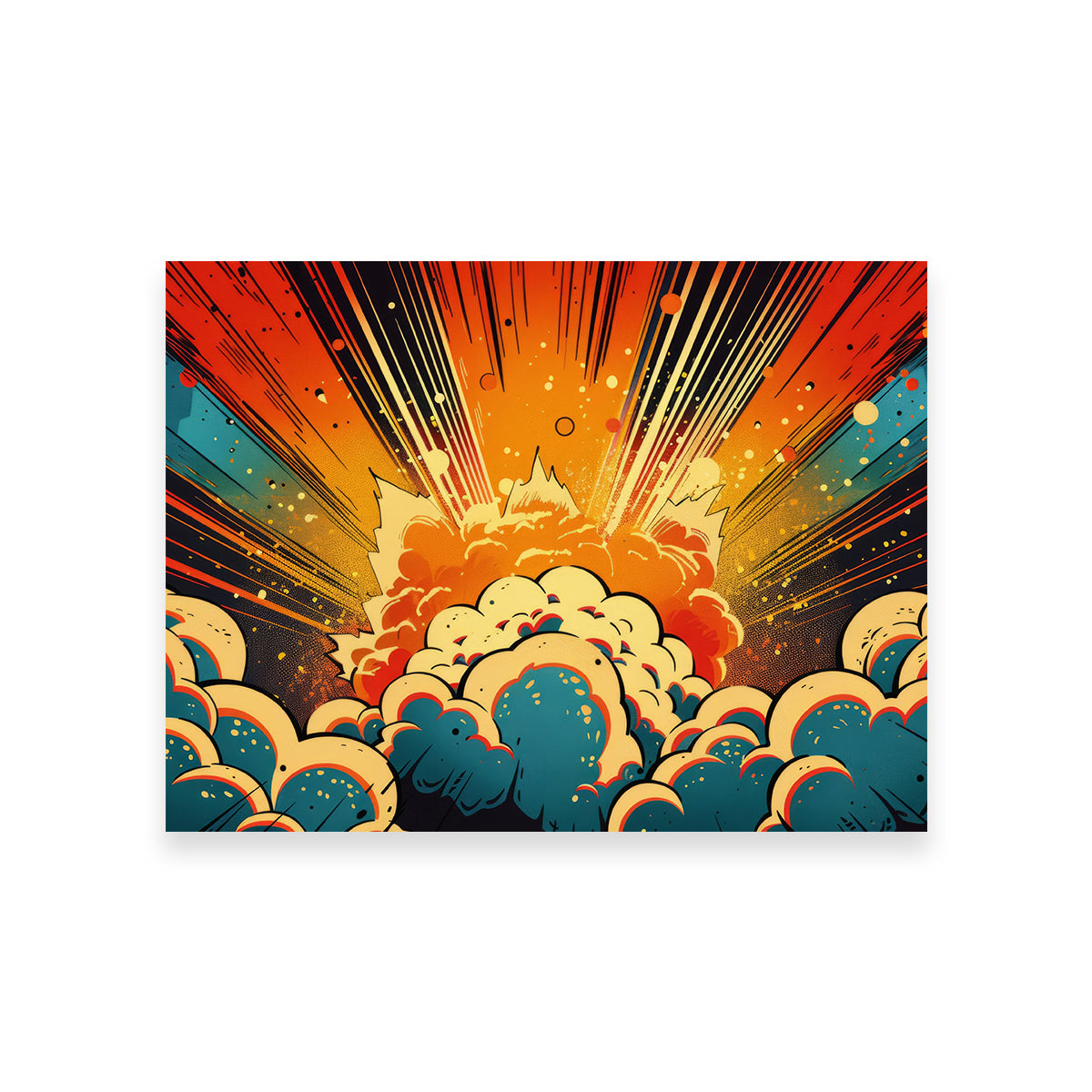 Comic Book Explosion Wall Art