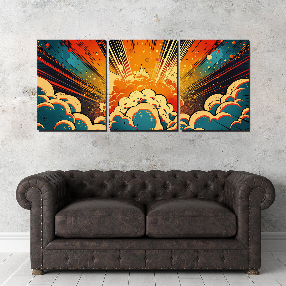 Comic Book Explosion Wall Art