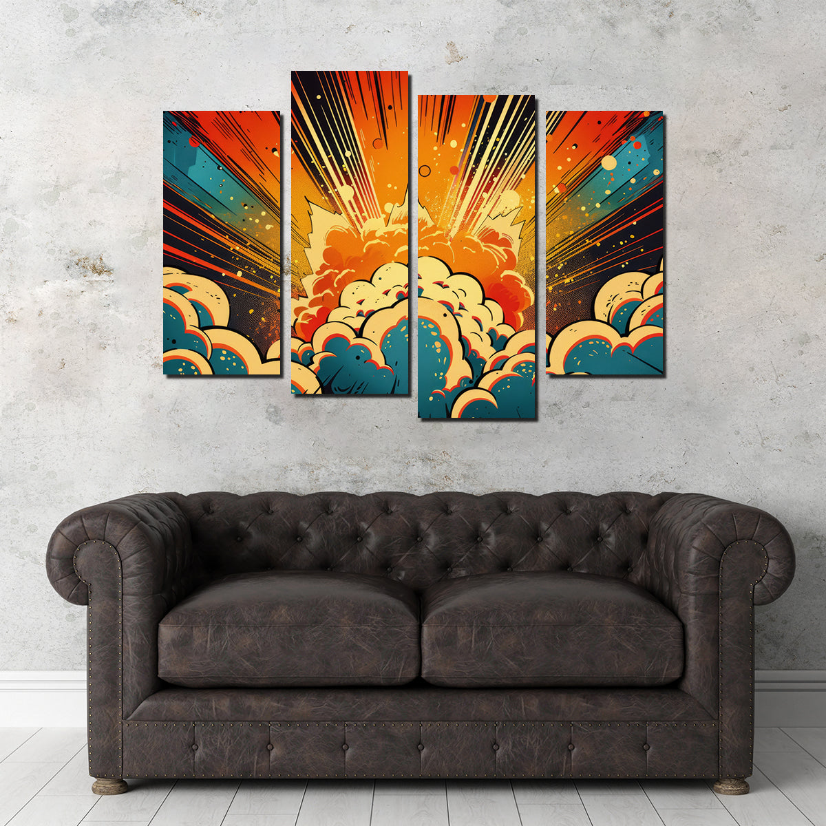 Comic Book Explosion Wall Art