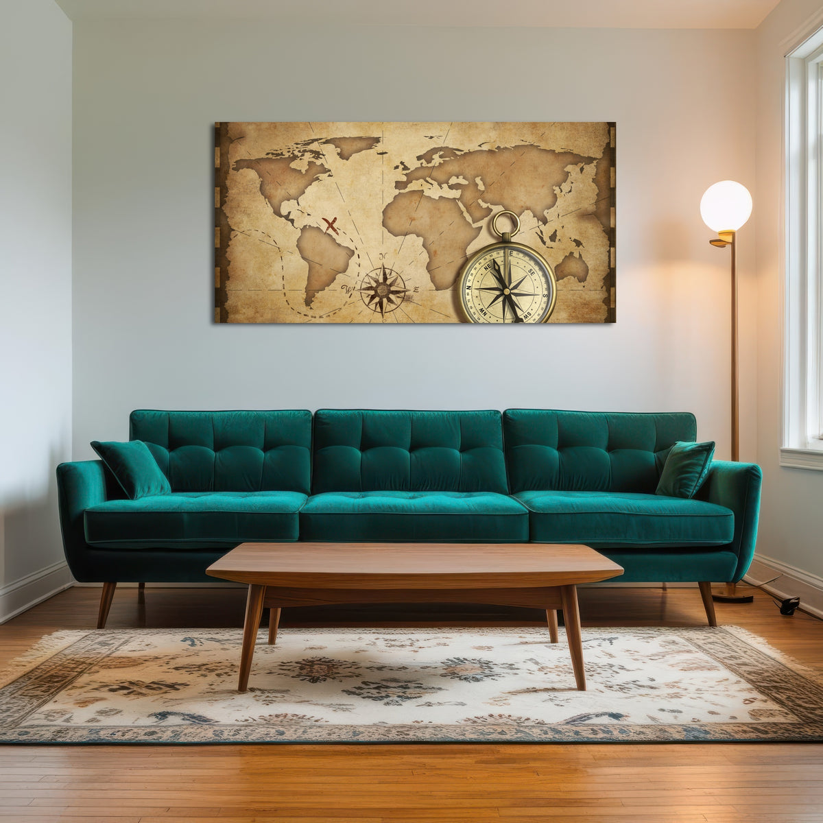 AUTO-MOCKUP ROOM | Compass and Map