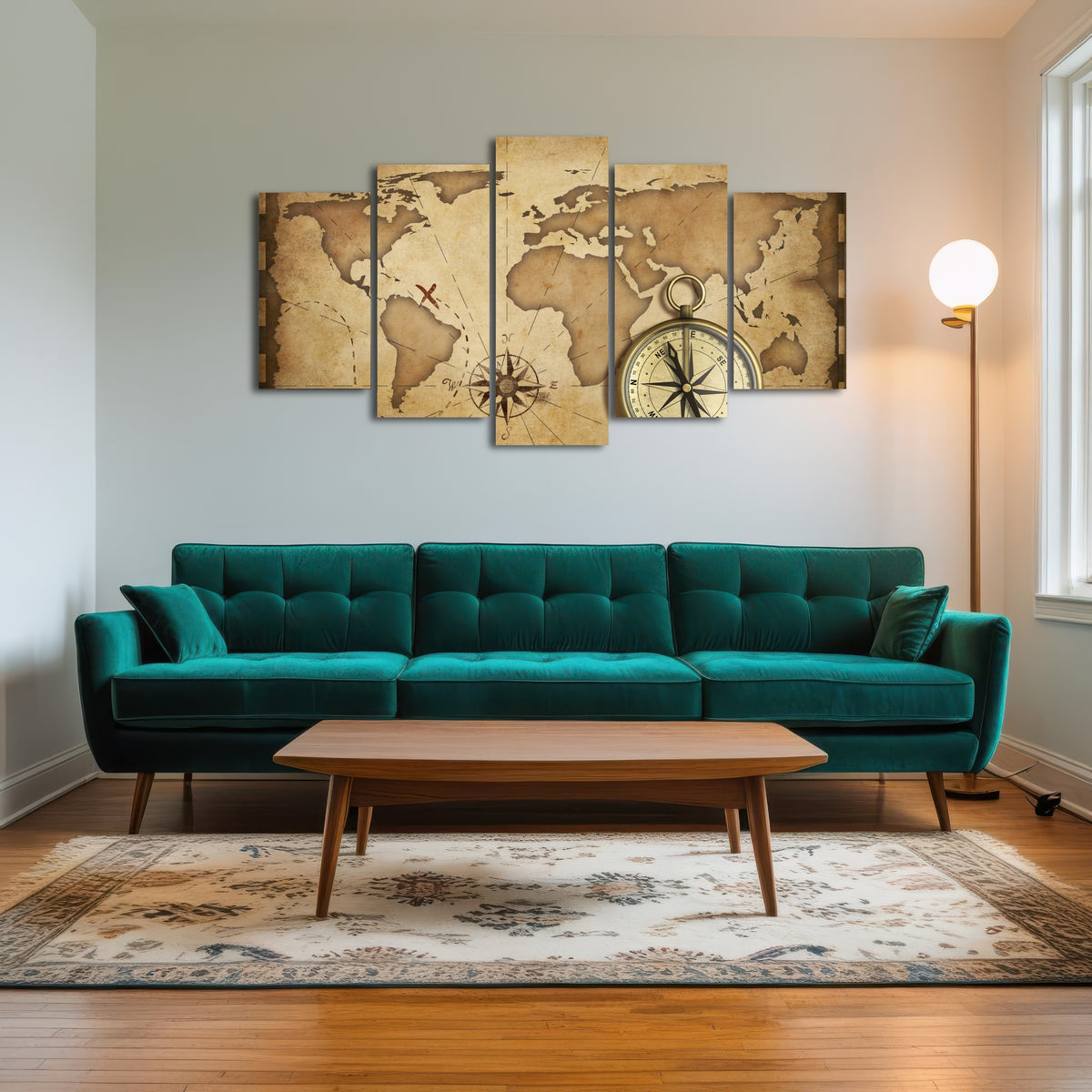 AUTO-MOCKUP ROOM | Compass and Map