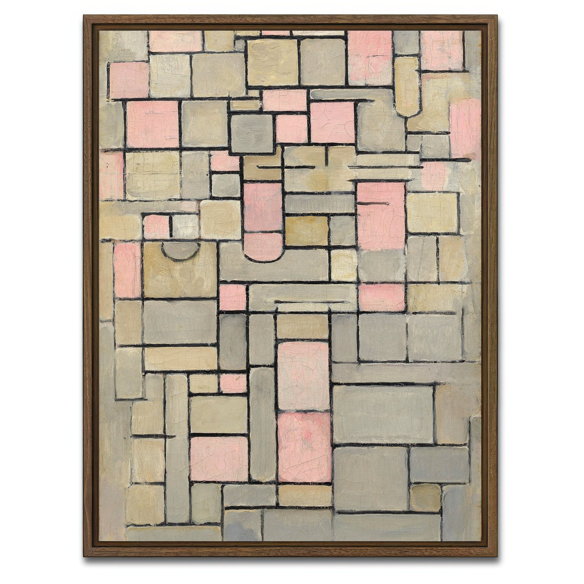 AUTO-MOCKUP WHITE | Composition 8 | 1 Piece | Walnut Framed Canvas | group=3x4