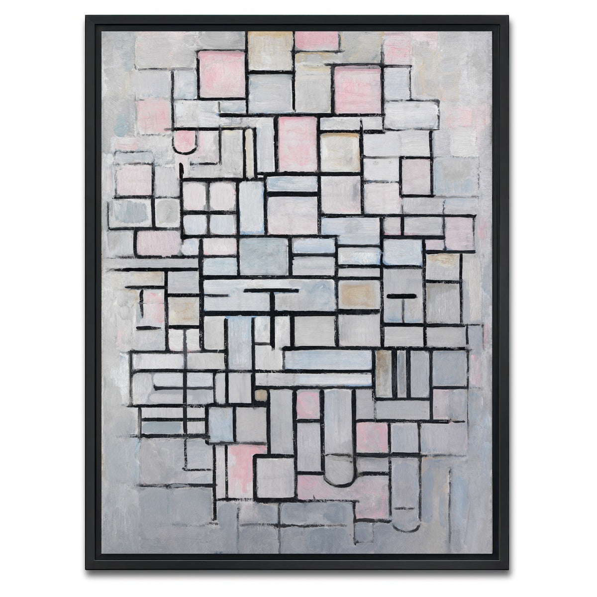 AUTO-MOCKUP WHITE | Composition No IV | 1 Piece | Black Framed Canvas | group=3x4