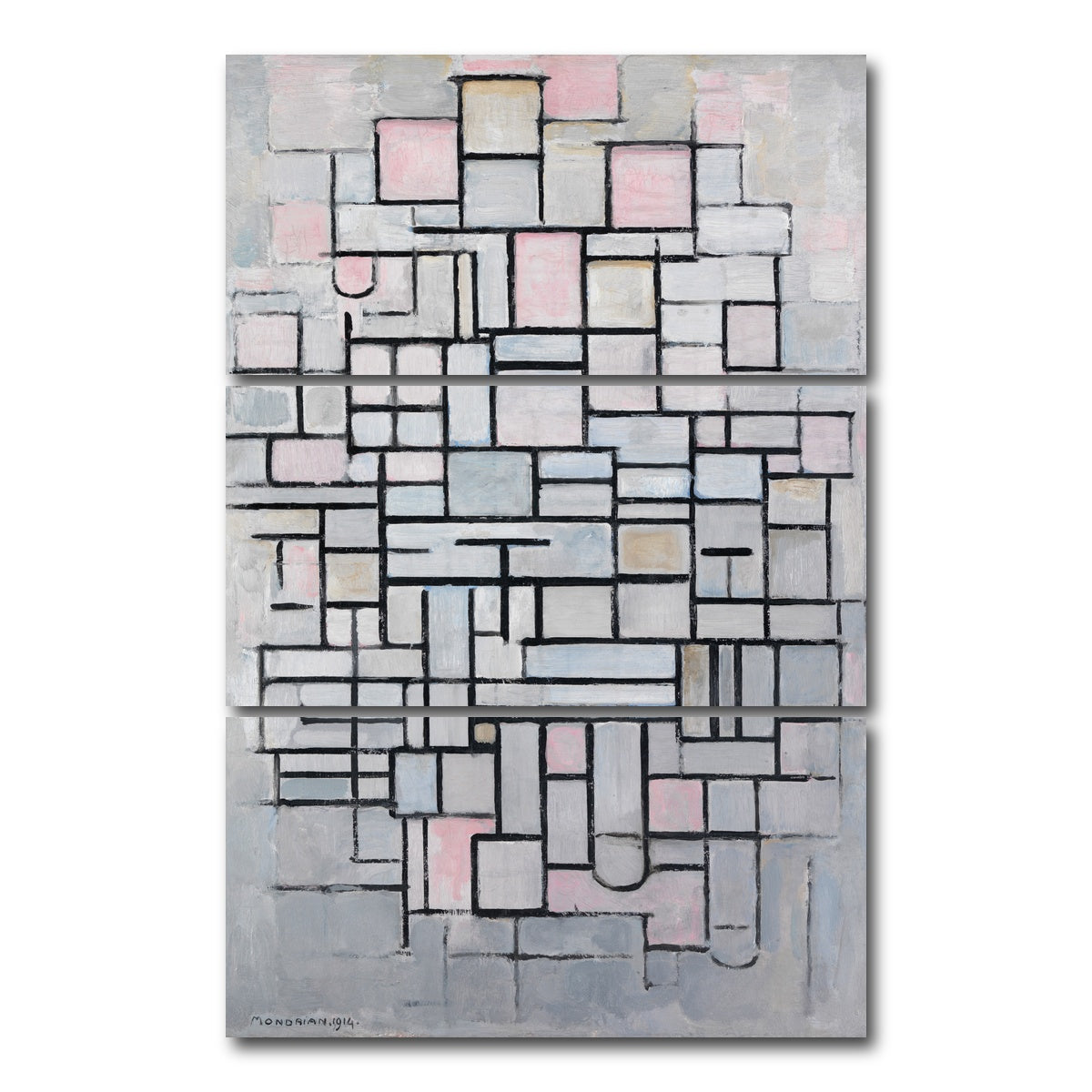 AUTO-MOCKUP WHITE | Composition No IV | 3 Piece | Gallery Wrap Canvas | group=12x24_stacked