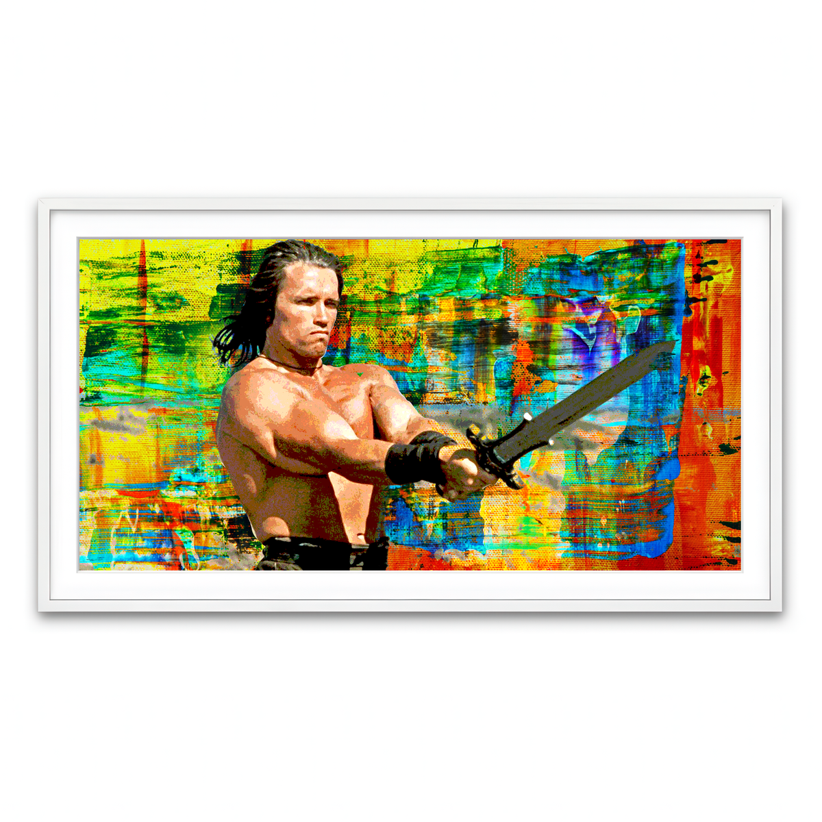 Framed Print 2x1 White