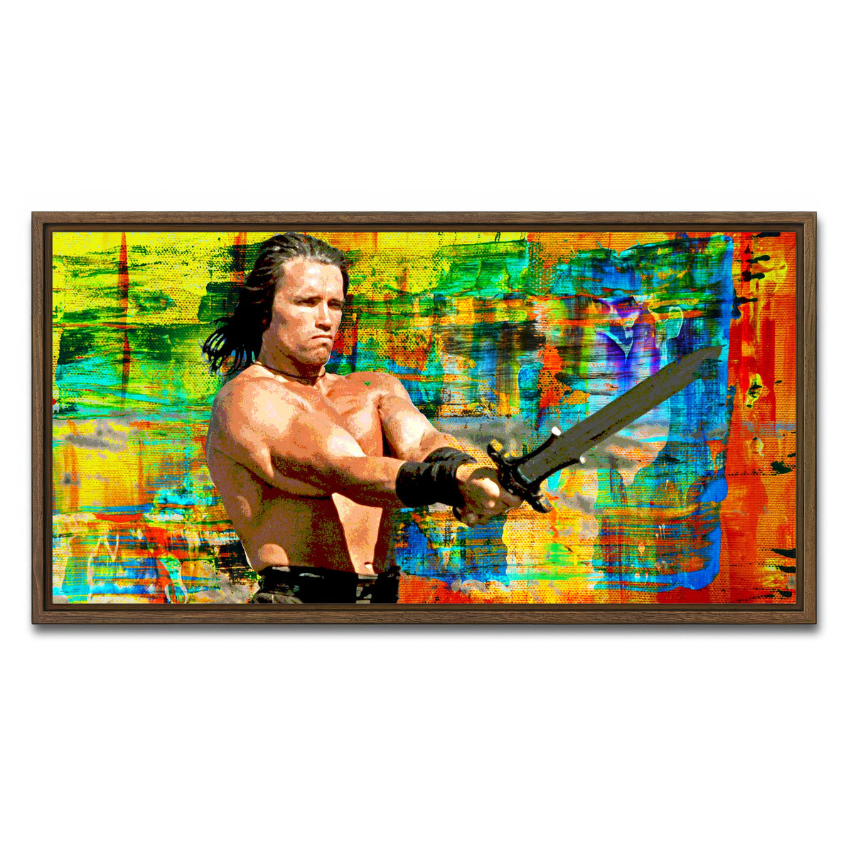 AUTO-MOCKUP WHITE | Conan the Barbarian | 1 Piece | Walnut Framed Canvas | group=2x1