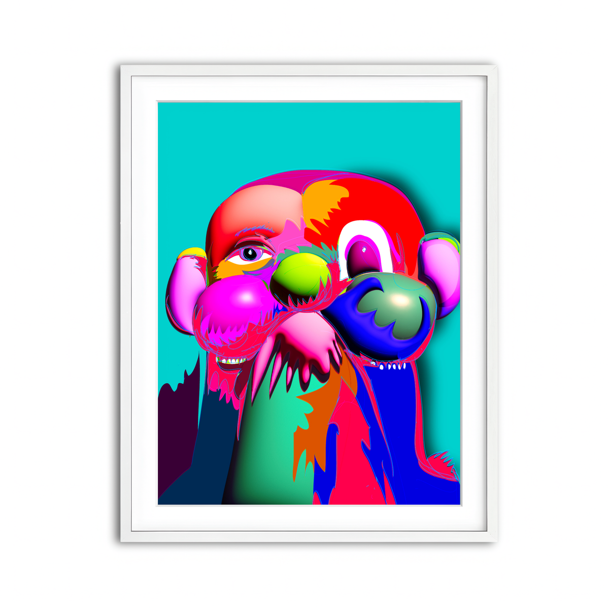 Framed Print 3x4 White