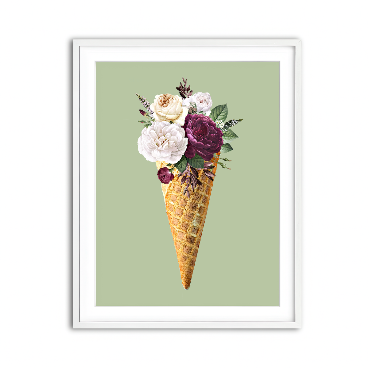 Framed Print 3x4 White