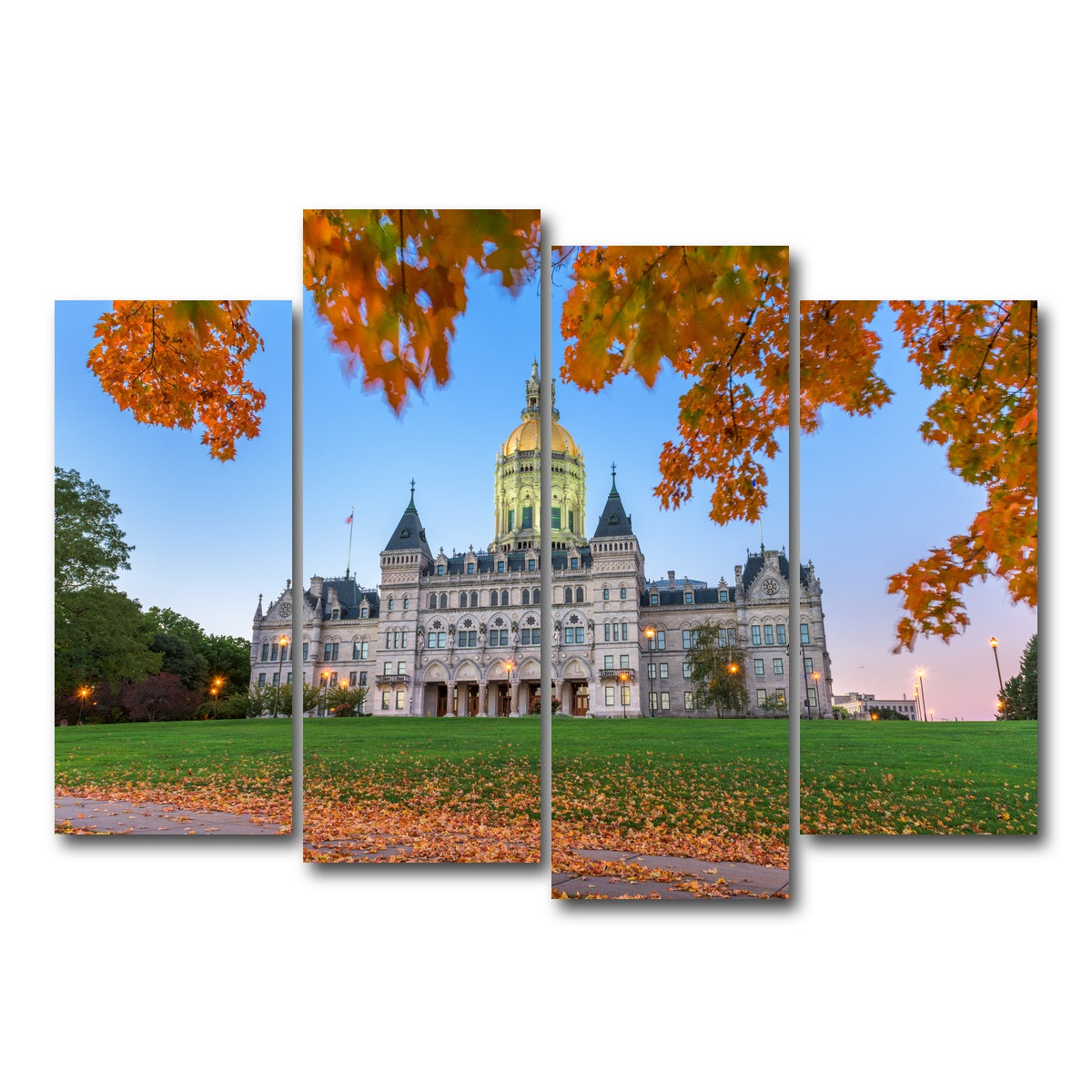 AUTO-MOCKUP WHITE | Connecticut State Capitol | 4 Piece | Gallery Wrap Canvas | group=4_normal