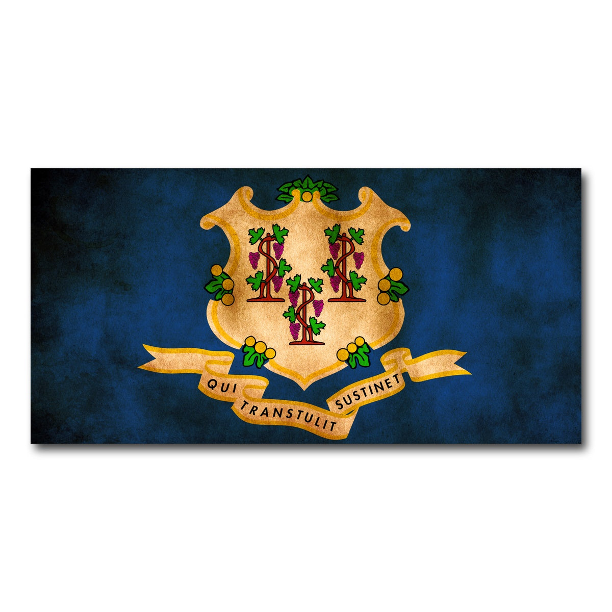 AUTO-MOCKUP WHITE | Connecticut State Flag | 1 Piece | Gallery Wrap Canvas | group=2x1