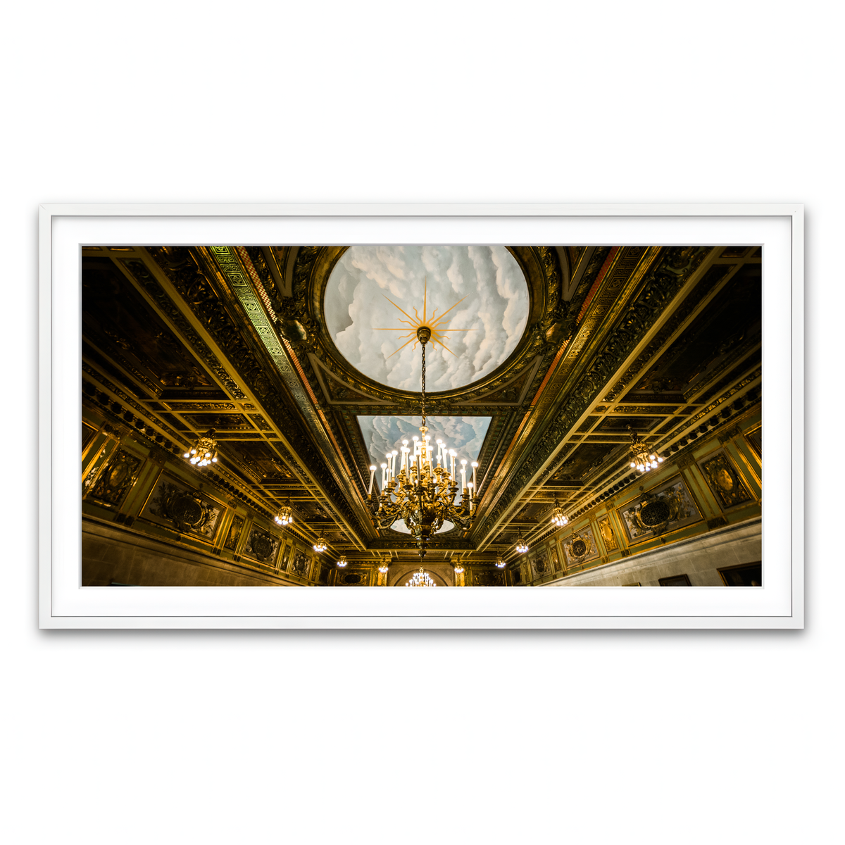 Framed Print 2x1 White