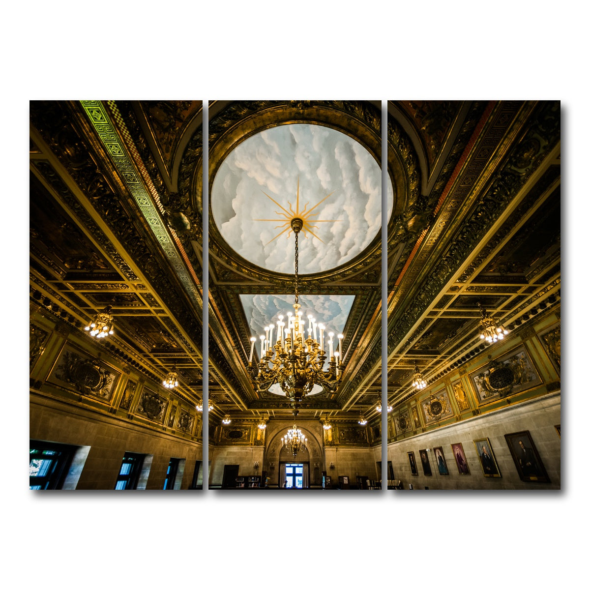 AUTO-MOCKUP WHITE | Connecticut State Library - Interior | 3 Piece | Gallery Wrap Canvas | group=8x18