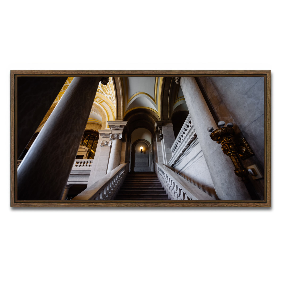 AUTO-MOCKUP WHITE | Connecticut State Library | 1 Piece | Walnut Framed Canvas | group=2x1