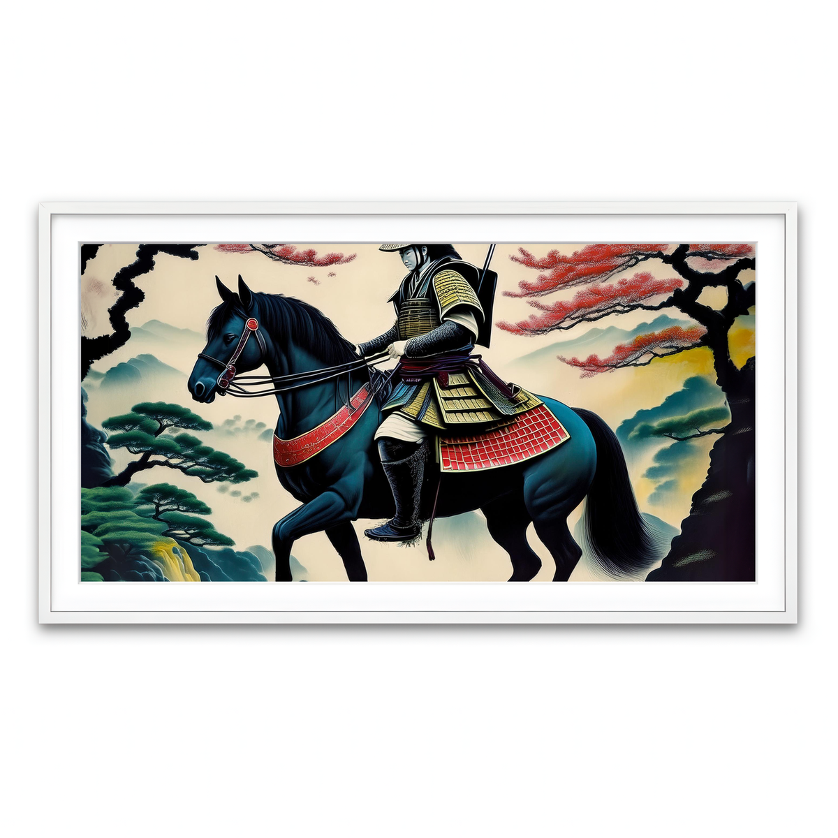 Framed Print 2x1 White