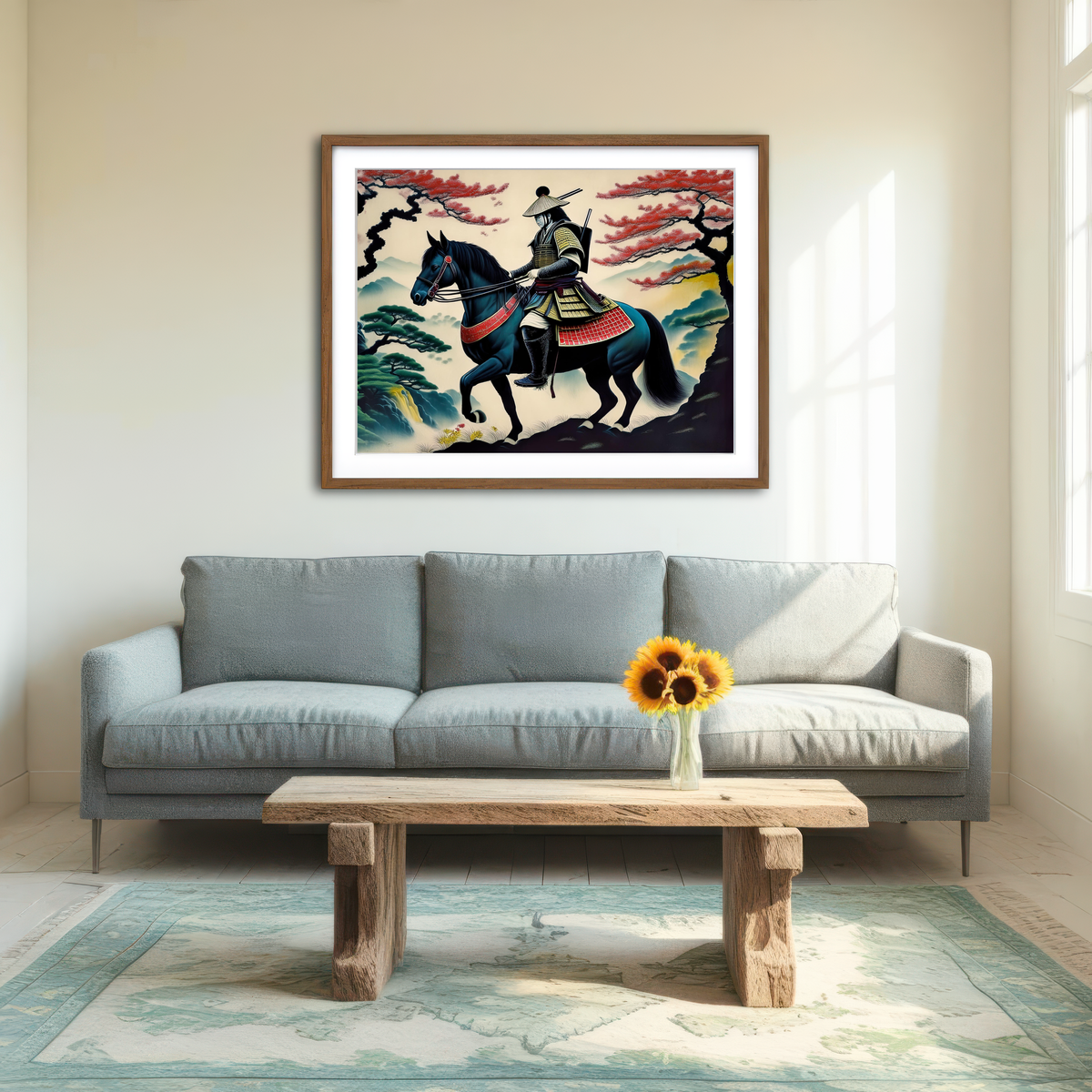 AUTO-MOCKUP ROOM | Contemporary Samurai Art Wall Art