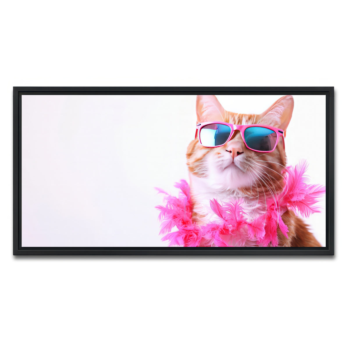 AUTO-MOCKUP WHITE | Cool Cat | 1 Piece | Black Framed Canvas | group=2x1