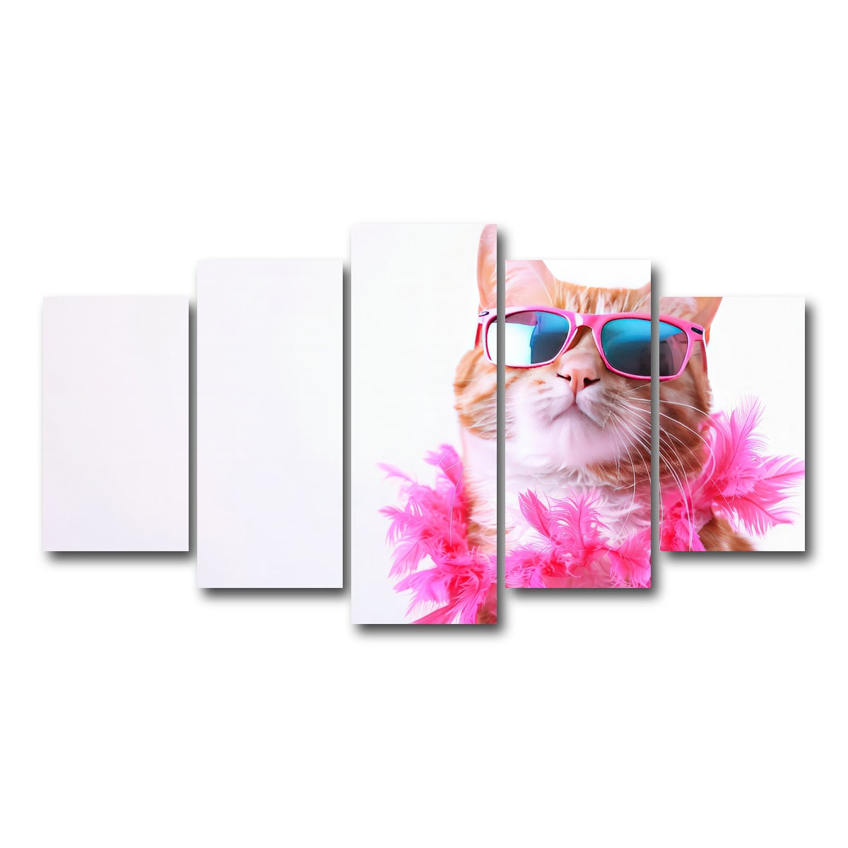AUTO-MOCKUP WHITE | Cool Cat | 5 Piece | Gallery Wrap Canvas | group=5_normal
