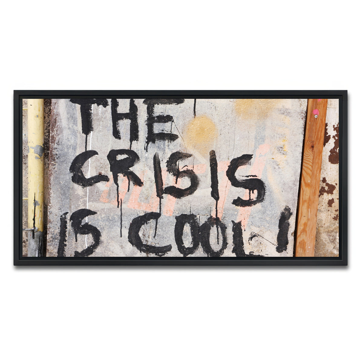AUTO-MOCKUP WHITE | Cool Crisis - Berlin | 1 Piece | Black Framed Canvas | group=2x1
