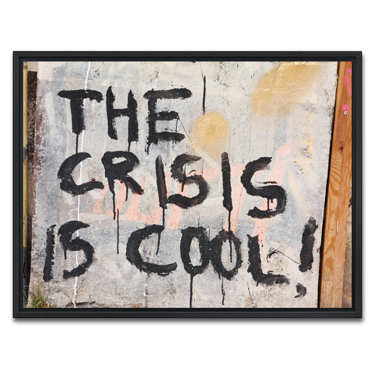 AUTO-MOCKUP WHITE | Cool Crisis - Berlin | 1 Piece | Black Framed Canvas | group=4x3