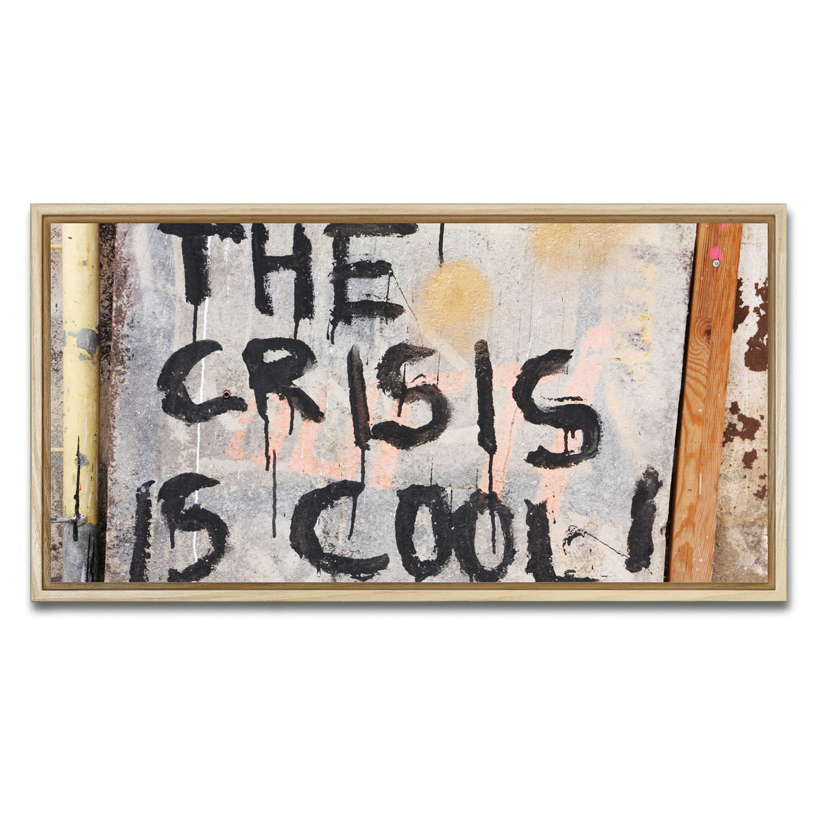 AUTO-MOCKUP WHITE | Cool Crisis - Berlin | 1 Piece | Natural Framed Canvas | group=2x1