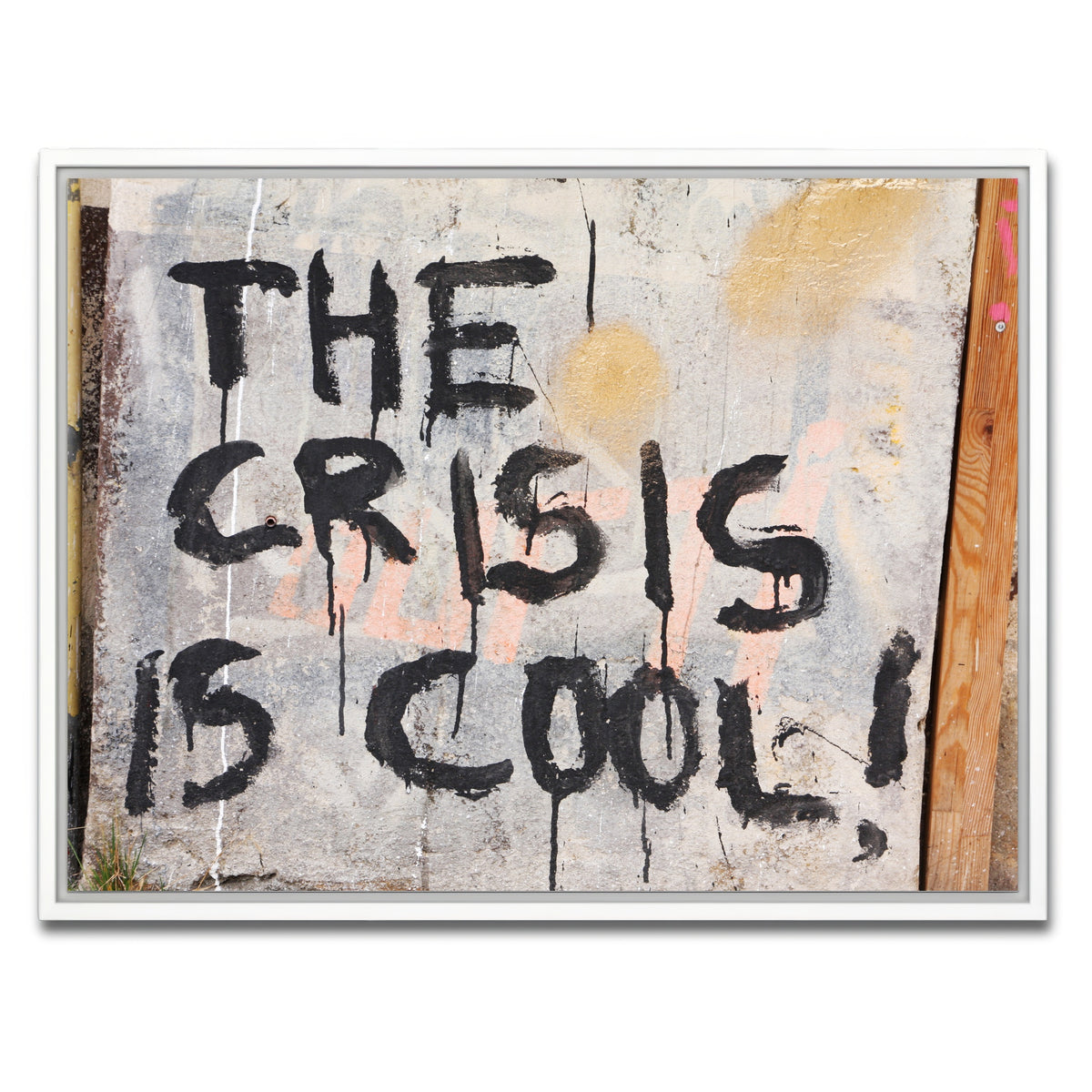 AUTO-MOCKUP WHITE | Cool Crisis - Berlin | 1 Piece | White Framed Canvas | group=4x3