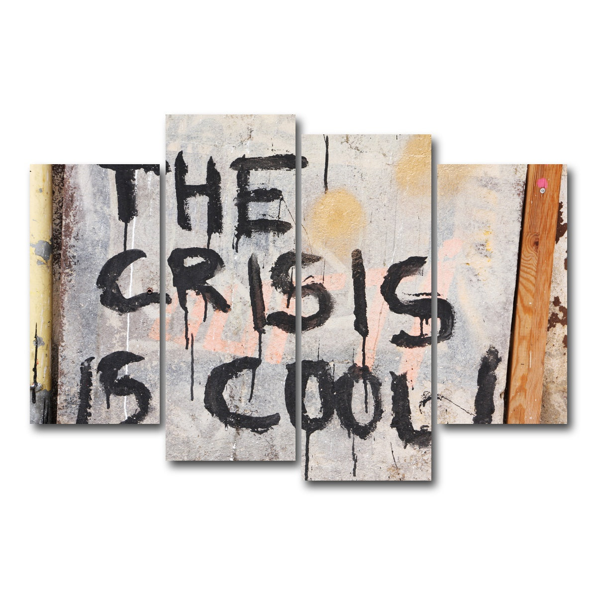 AUTO-MOCKUP WHITE | Cool Crisis - Berlin | 4 Piece | Gallery Wrap Canvas | group=4_short