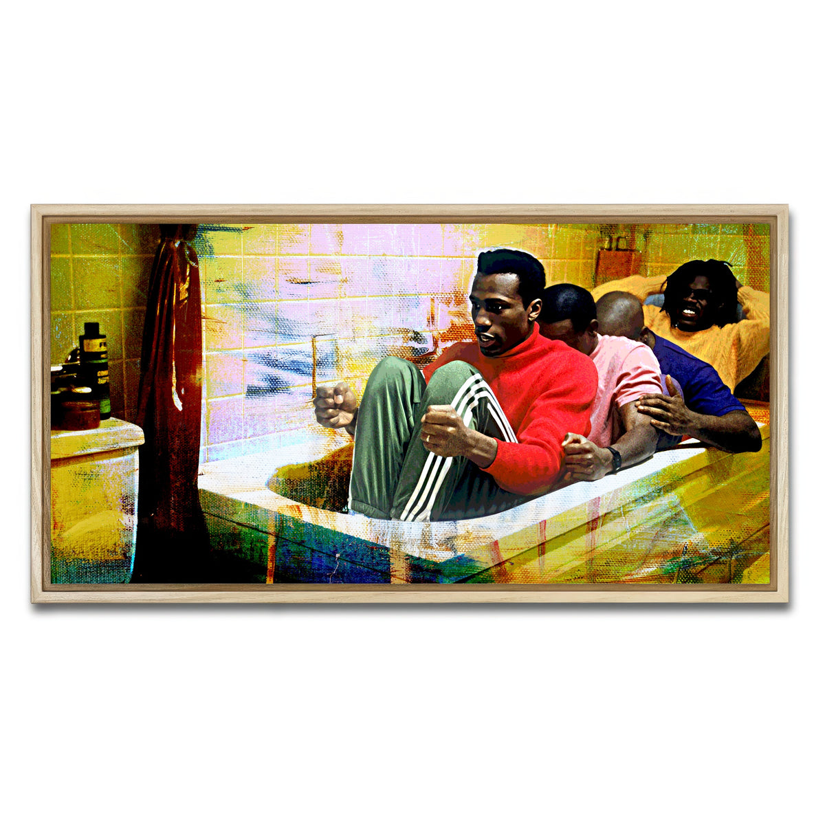 AUTO-MOCKUP WHITE | Cool Runnings Bathtub | 1 Piece | Natural Framed Canvas | group=2x1