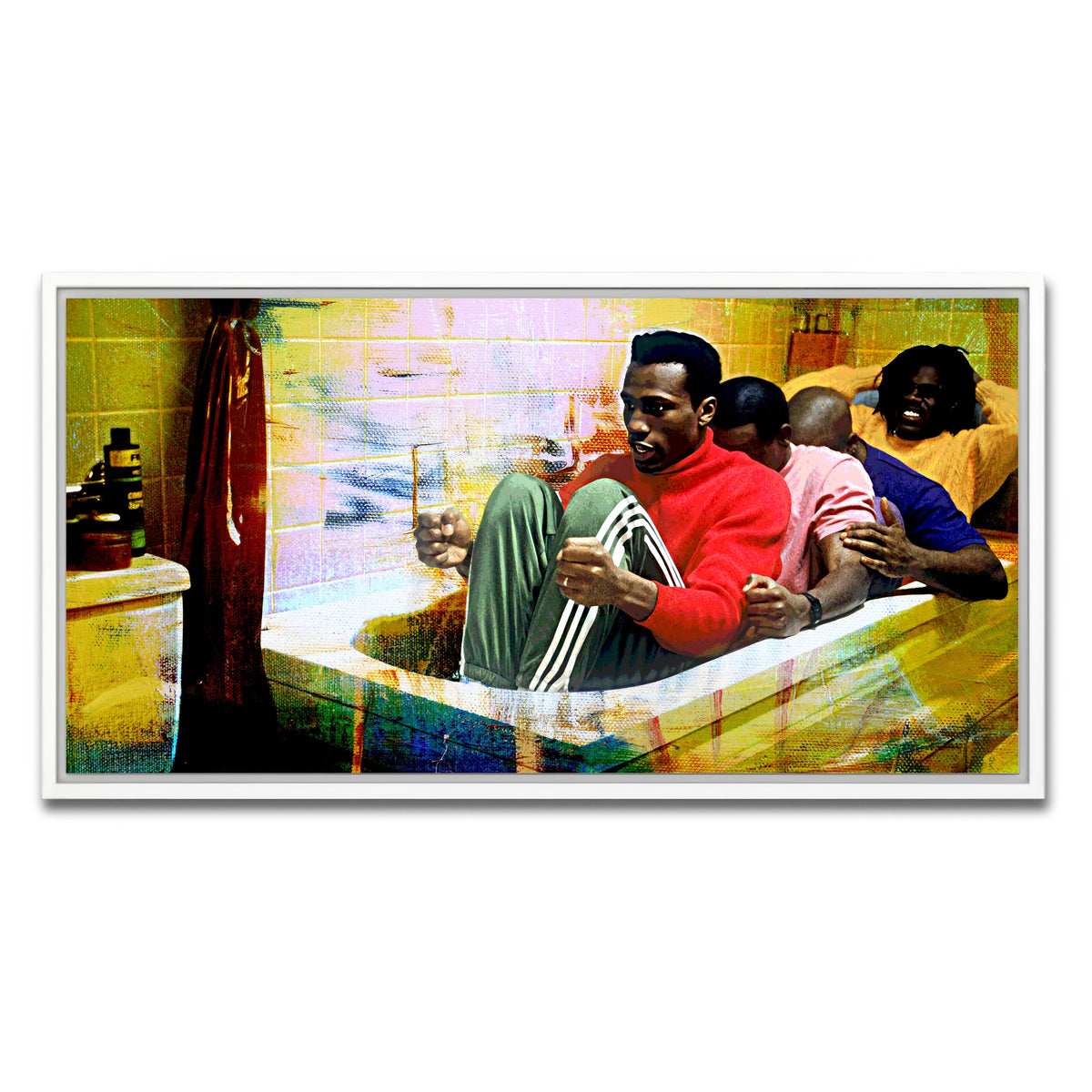 AUTO-MOCKUP WHITE | Cool Runnings Bathtub | 1 Piece | White Framed Canvas | group=2x1