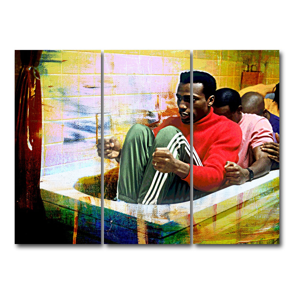 AUTO-MOCKUP WHITE | Cool Runnings Bathtub | 3 Piece | Gallery Wrap Canvas | group=8x18