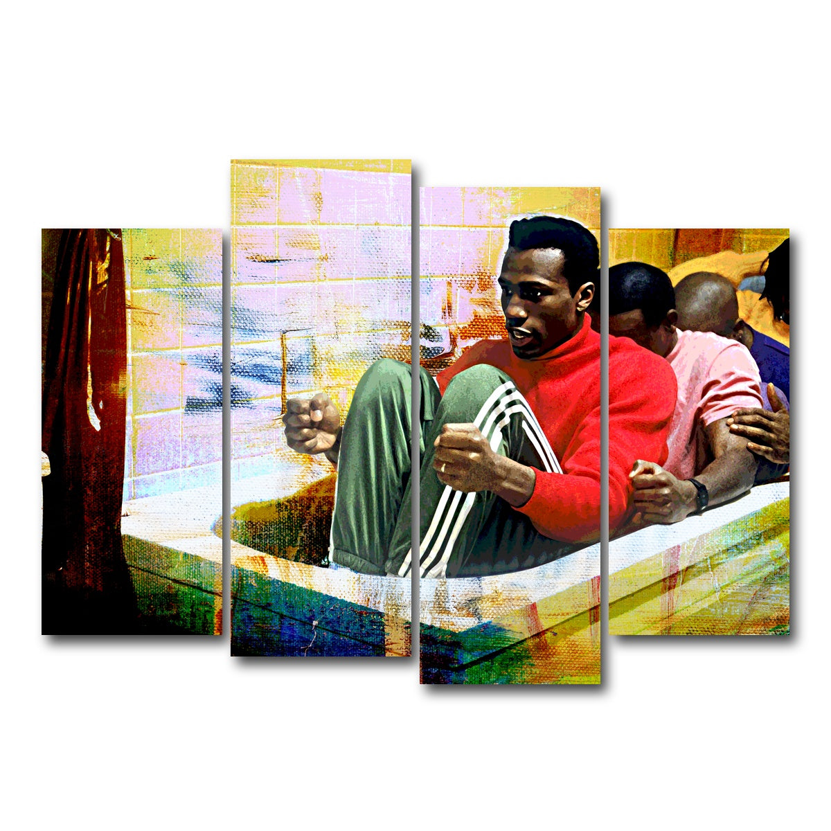 AUTO-MOCKUP WHITE | Cool Runnings Bathtub | 4 Piece | Gallery Wrap Canvas | group=4_normal