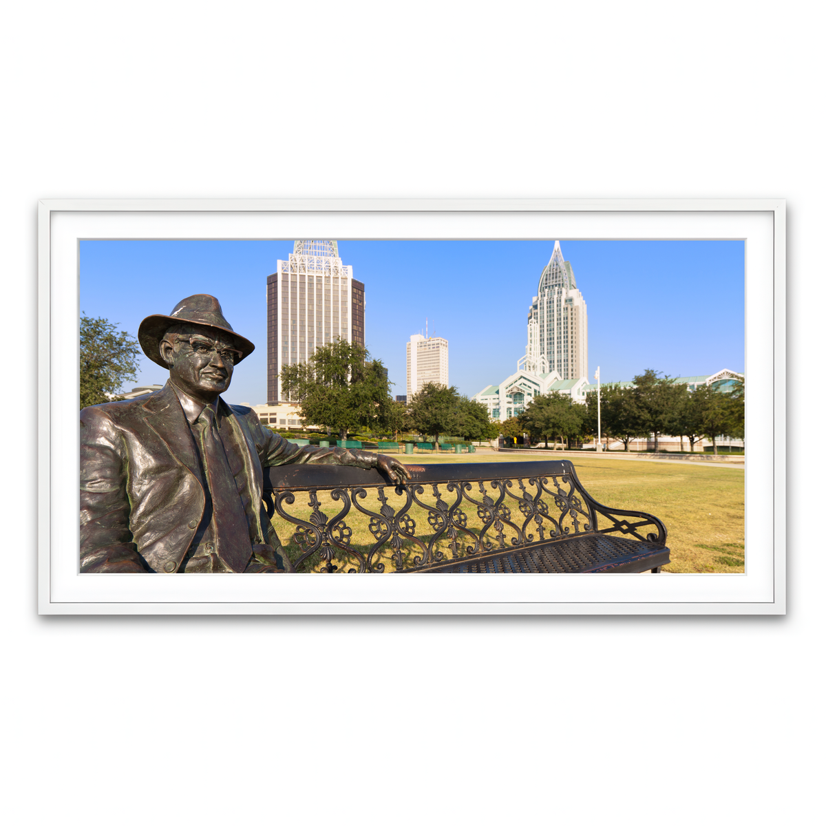 Framed Print 2x1 White