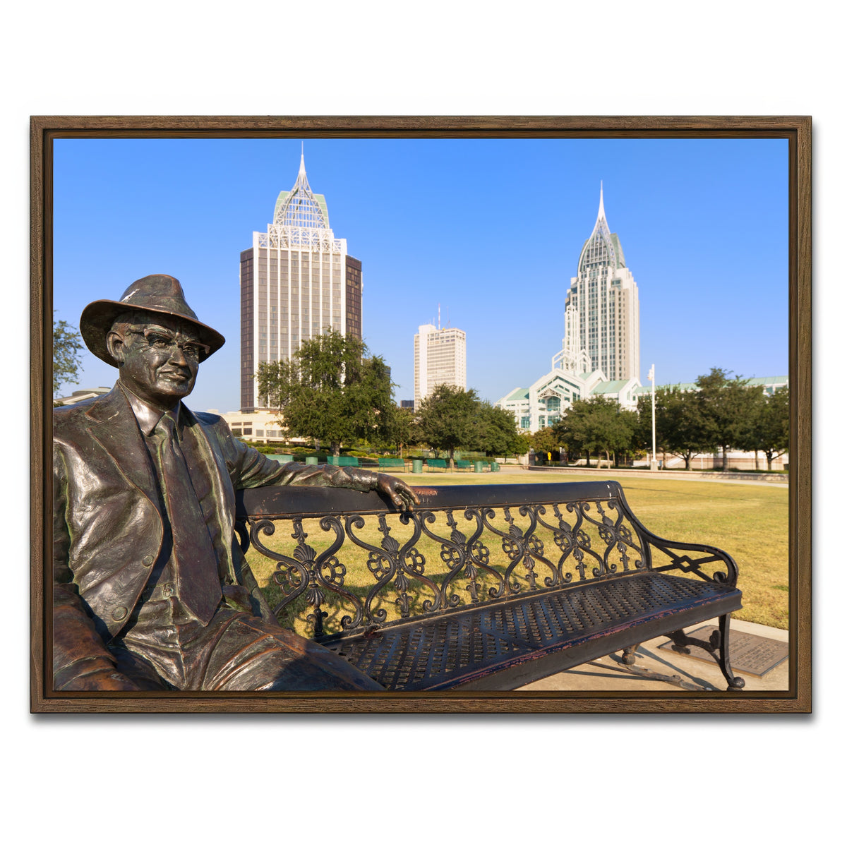 AUTO-MOCKUP WHITE | Cooper Riverside Park | 1 Piece | Walnut Framed Canvas | group=4x3