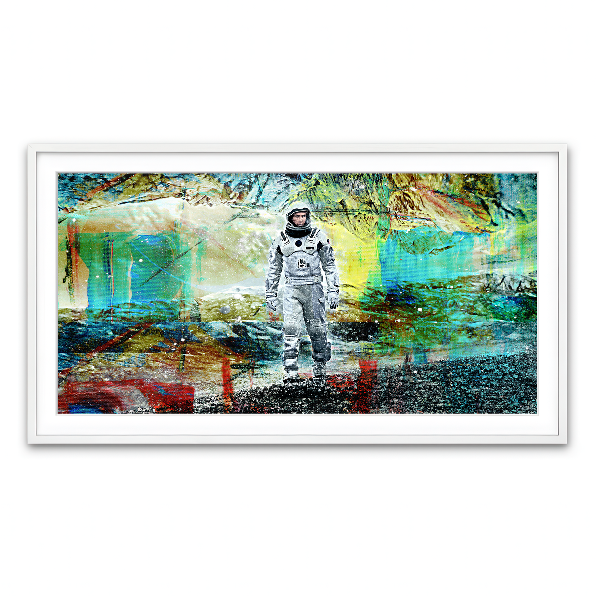 Framed Print 2x1 White