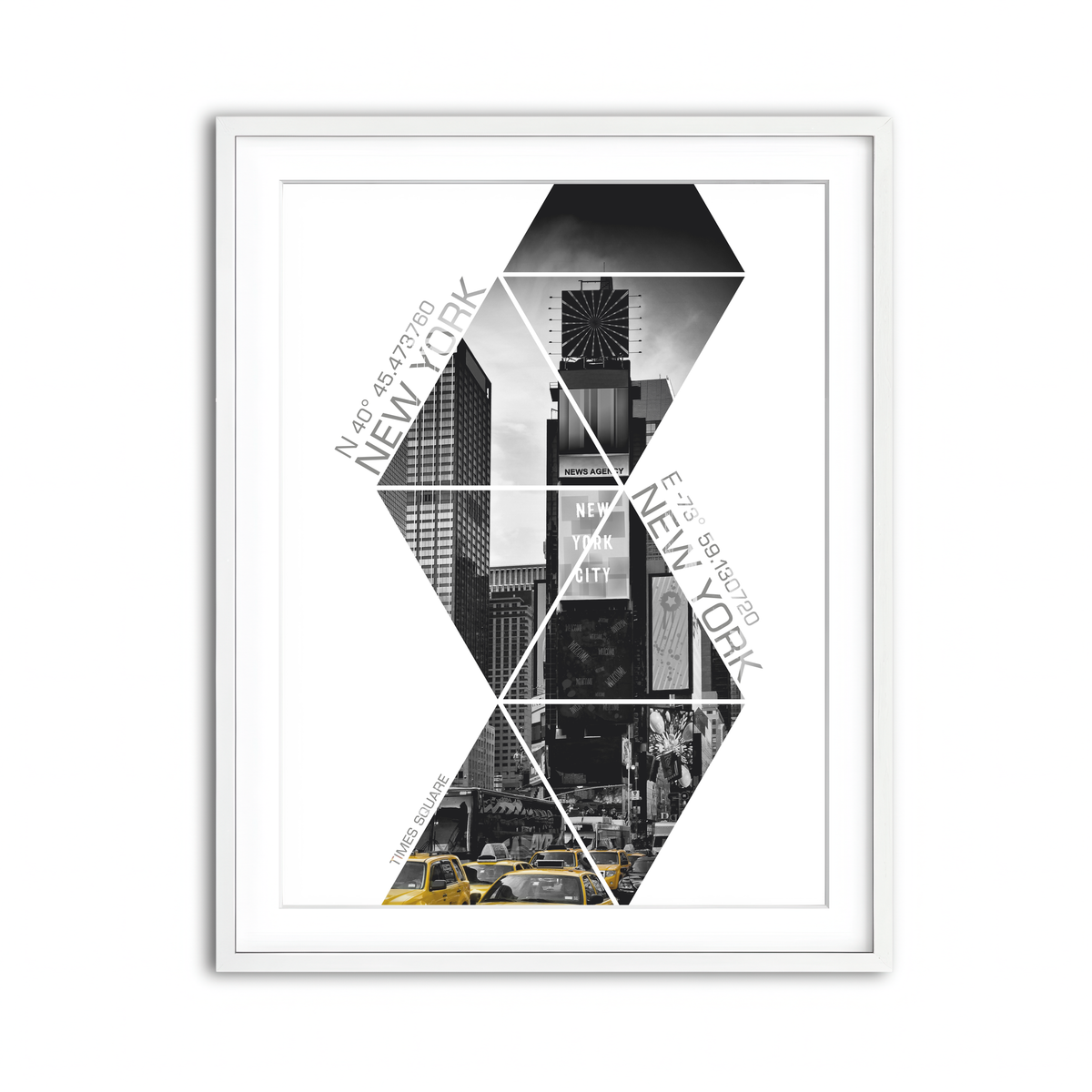 Framed Print 3x4 White