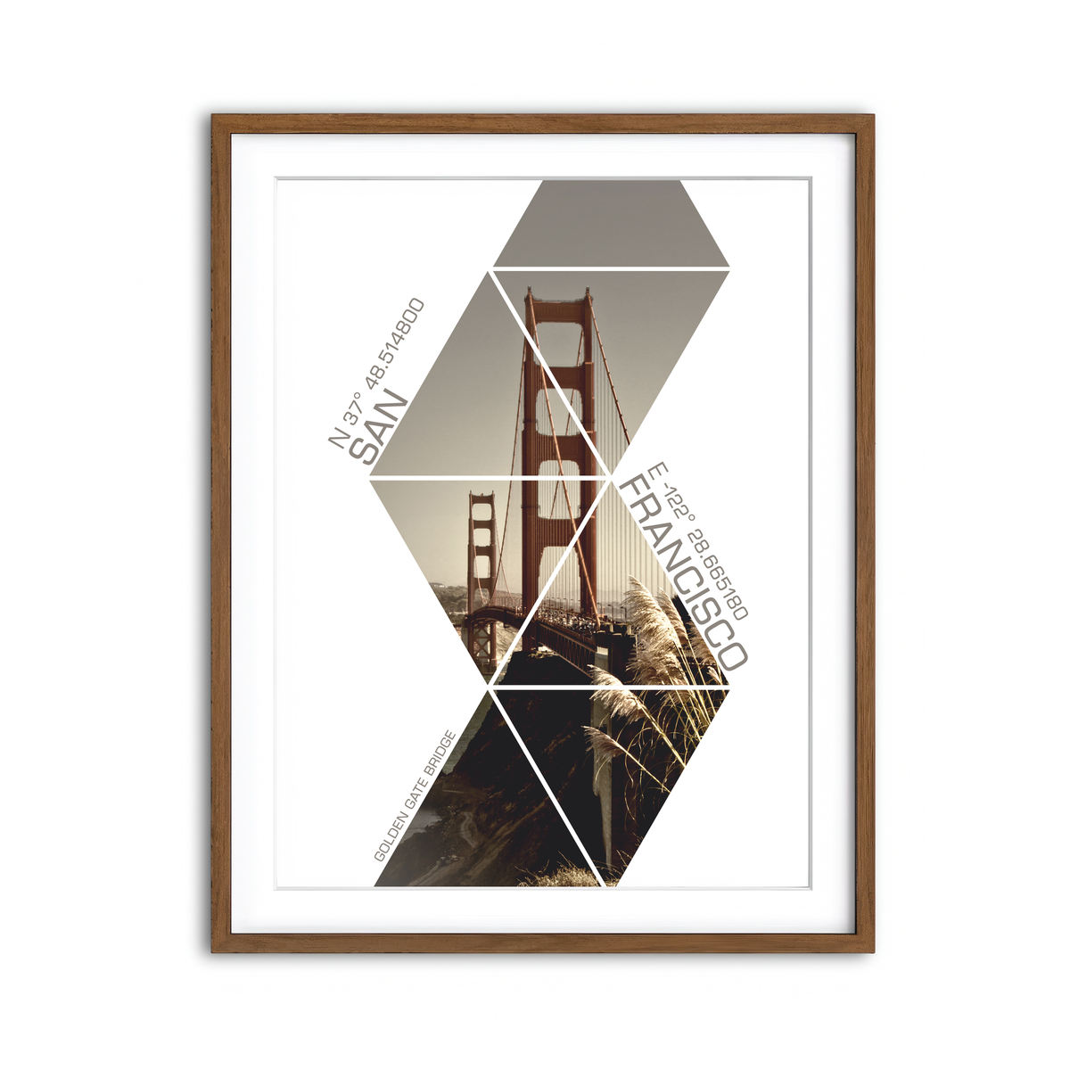 Framed Print 3x4 Walnut