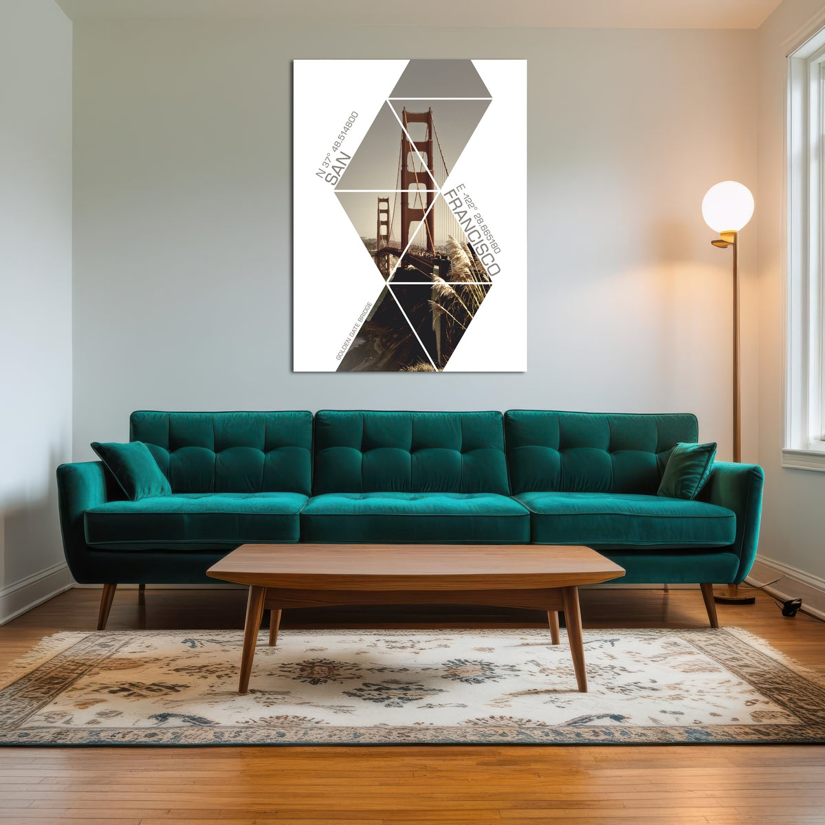 AUTO-MOCKUP ROOM | Coordinates SAN FRANCISCO Golden Gate Bridge