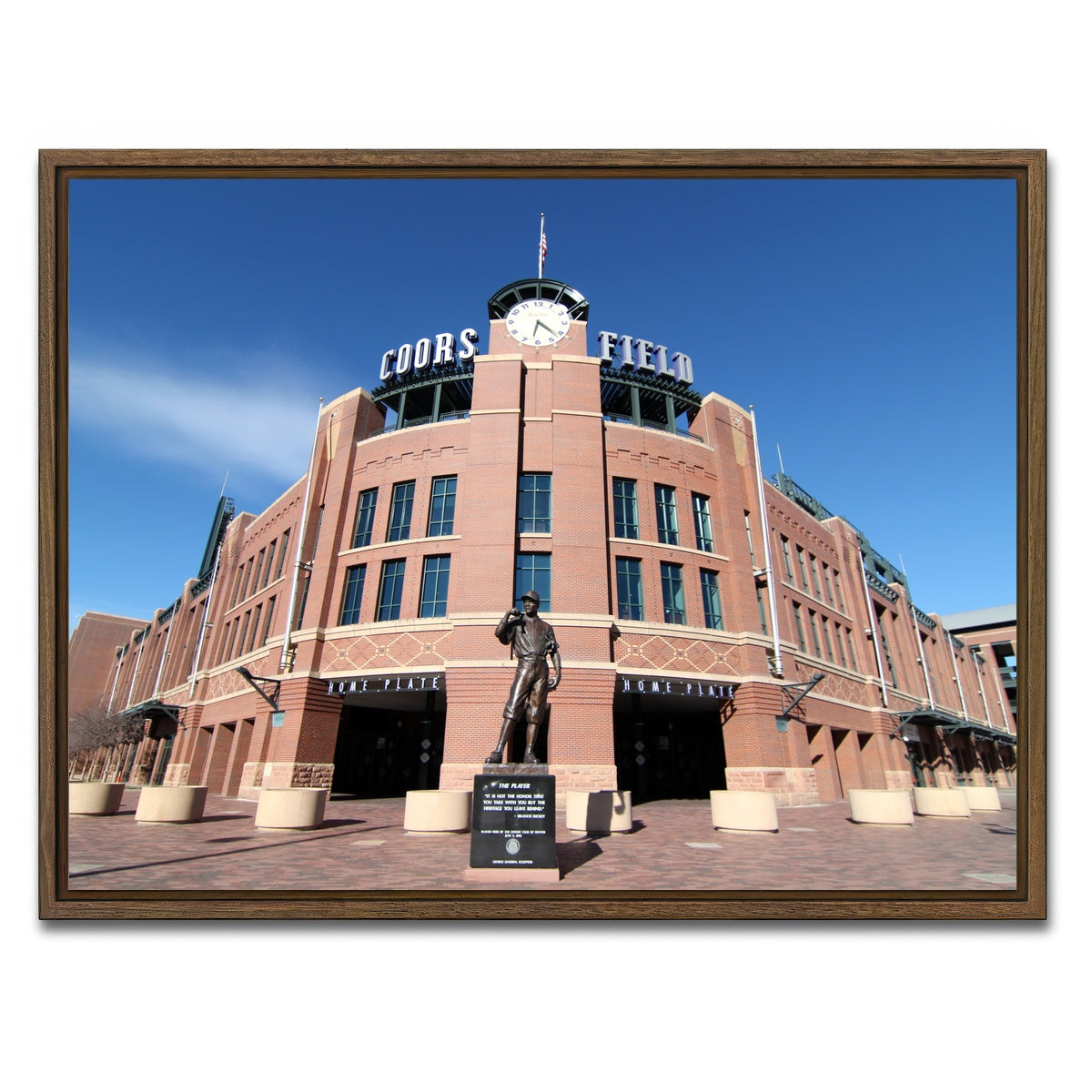 AUTO-MOCKUP WHITE | Coors Field | 1 Piece | Walnut Framed Canvas | group=4x3