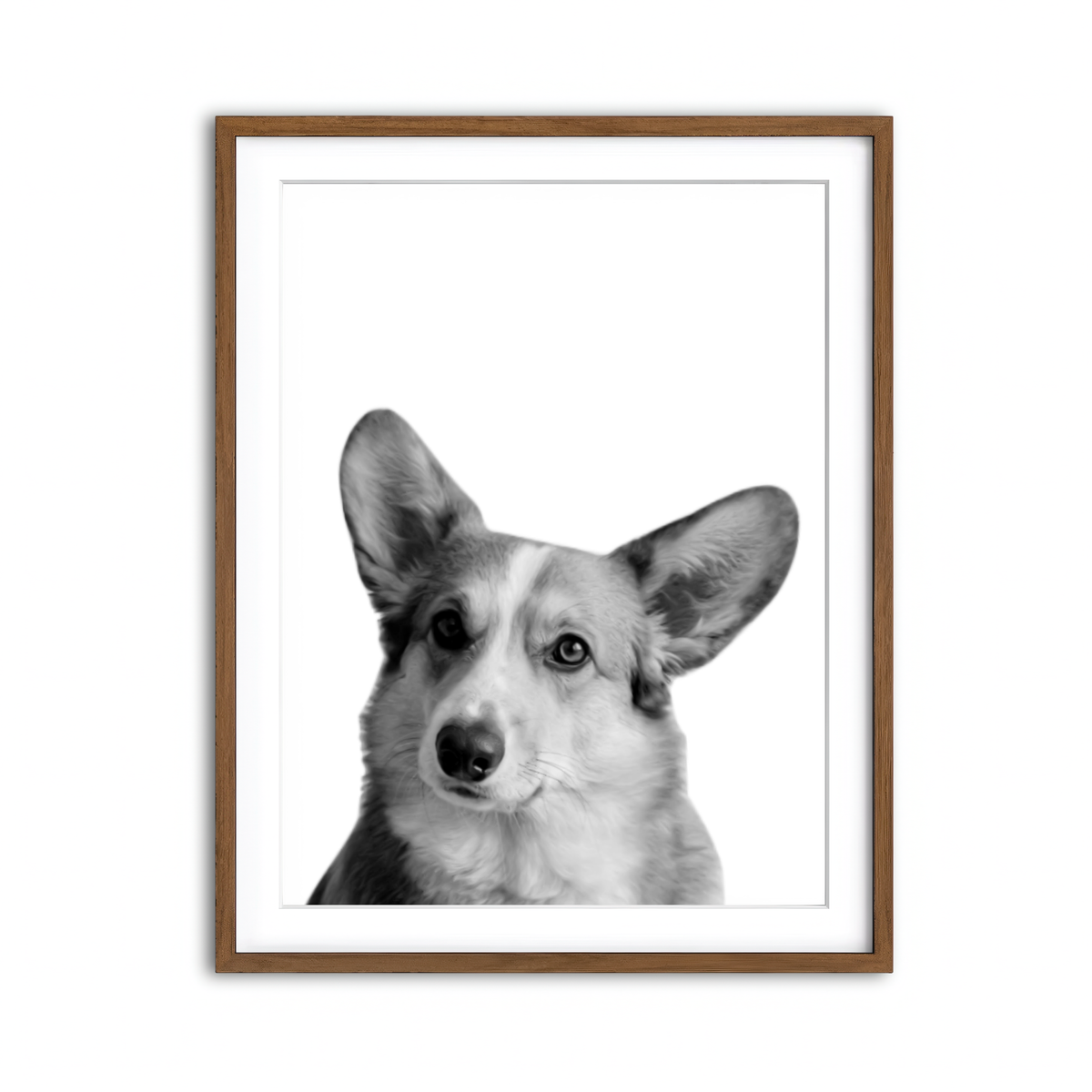Framed Print 3x4 Walnut