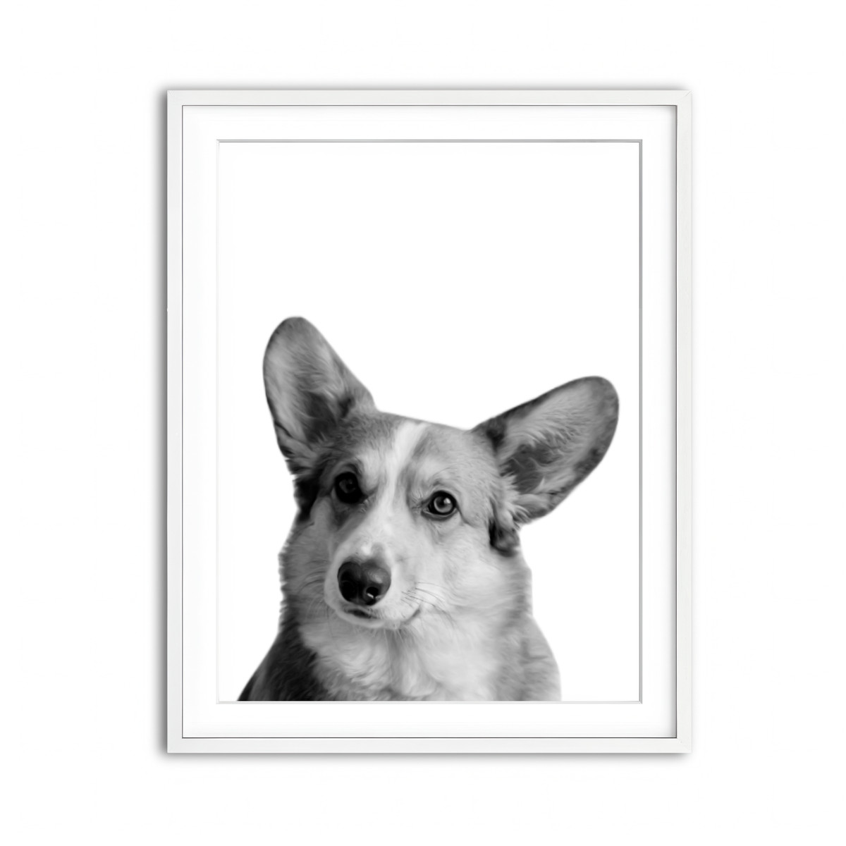 Framed Print 3x4 White
