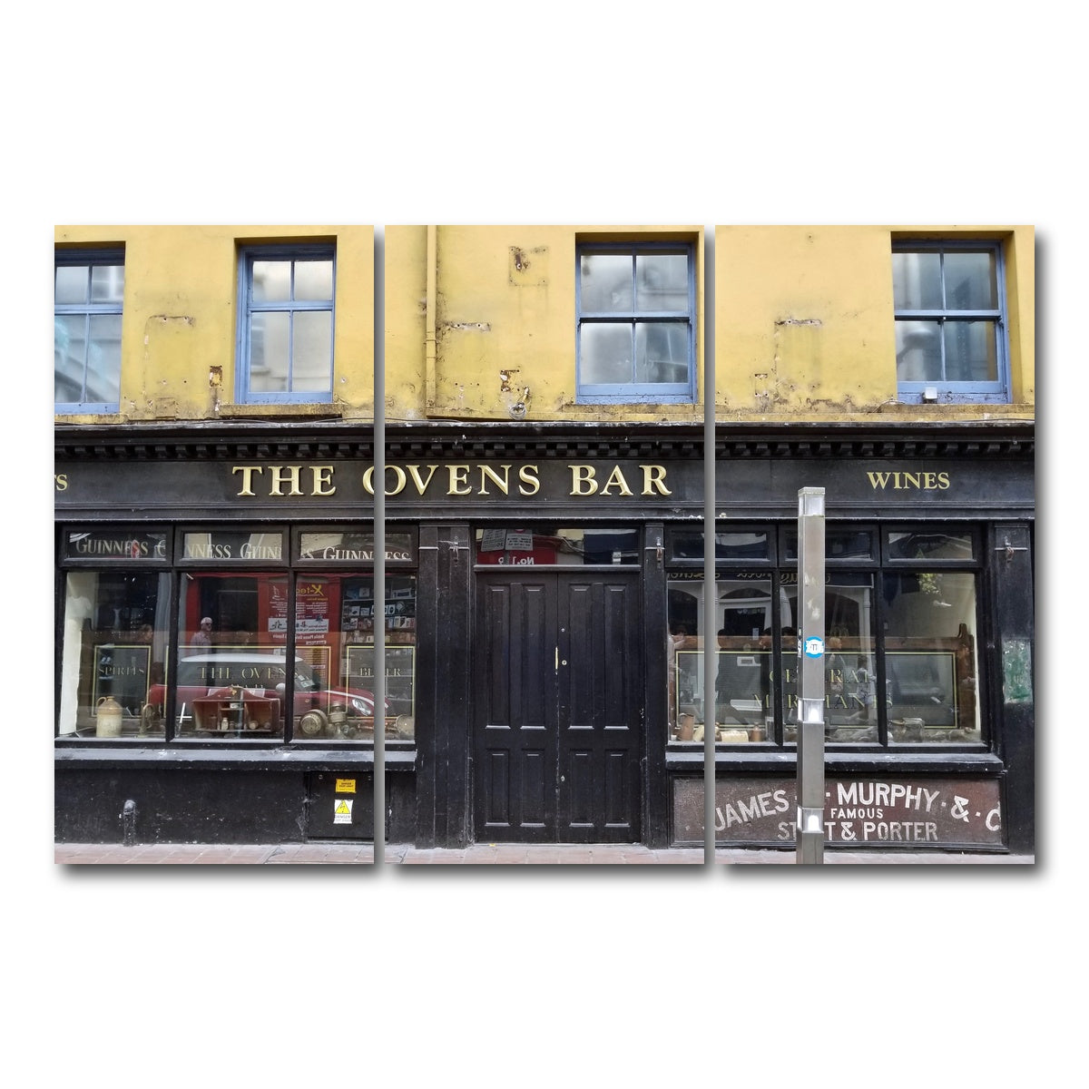 AUTO-MOCKUP WHITE | Cork Ireland Pub | 3 Piece | Gallery Wrap Canvas | group=12x24