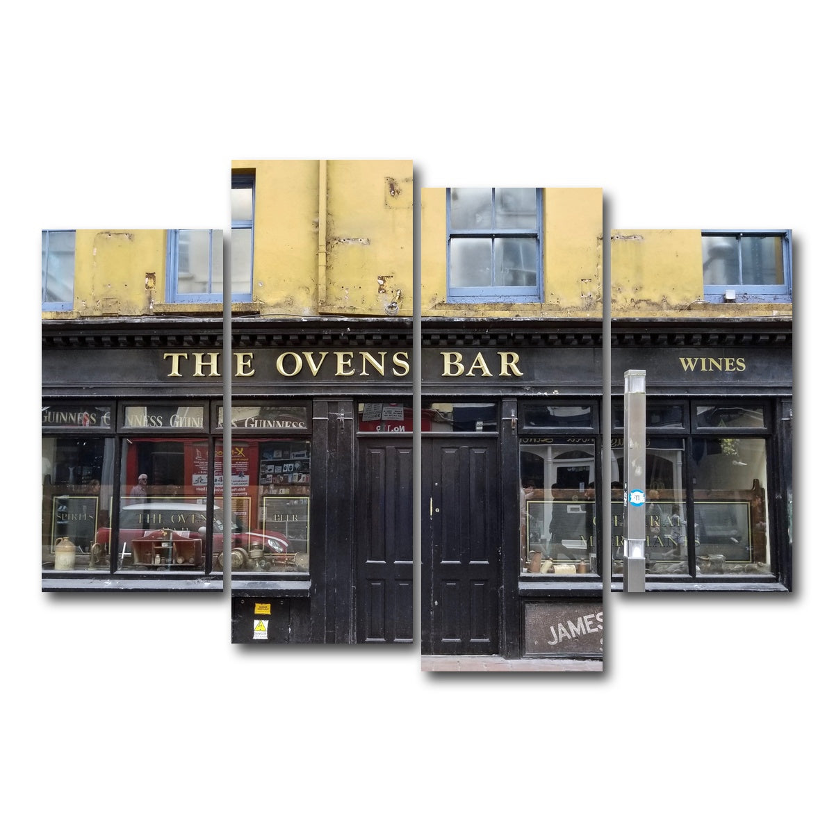 AUTO-MOCKUP WHITE | Cork Ireland Pub | 4 Piece | Gallery Wrap Canvas | group=4_short