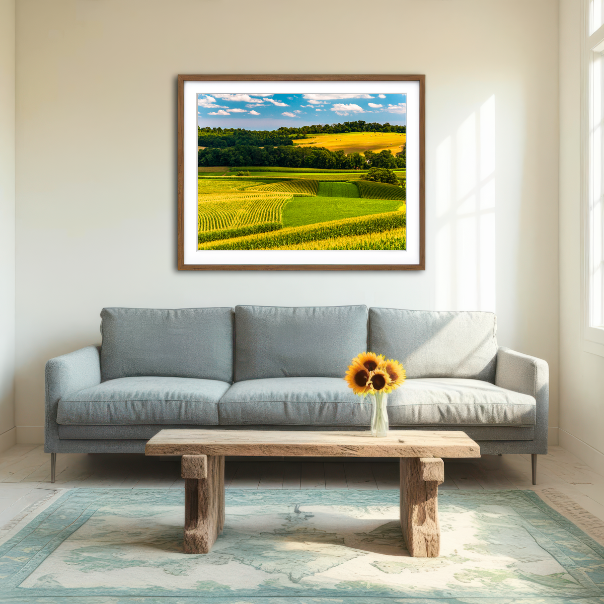 AUTO-MOCKUP ROOM | Corn Fields and Rolling Hills York County Wall Art